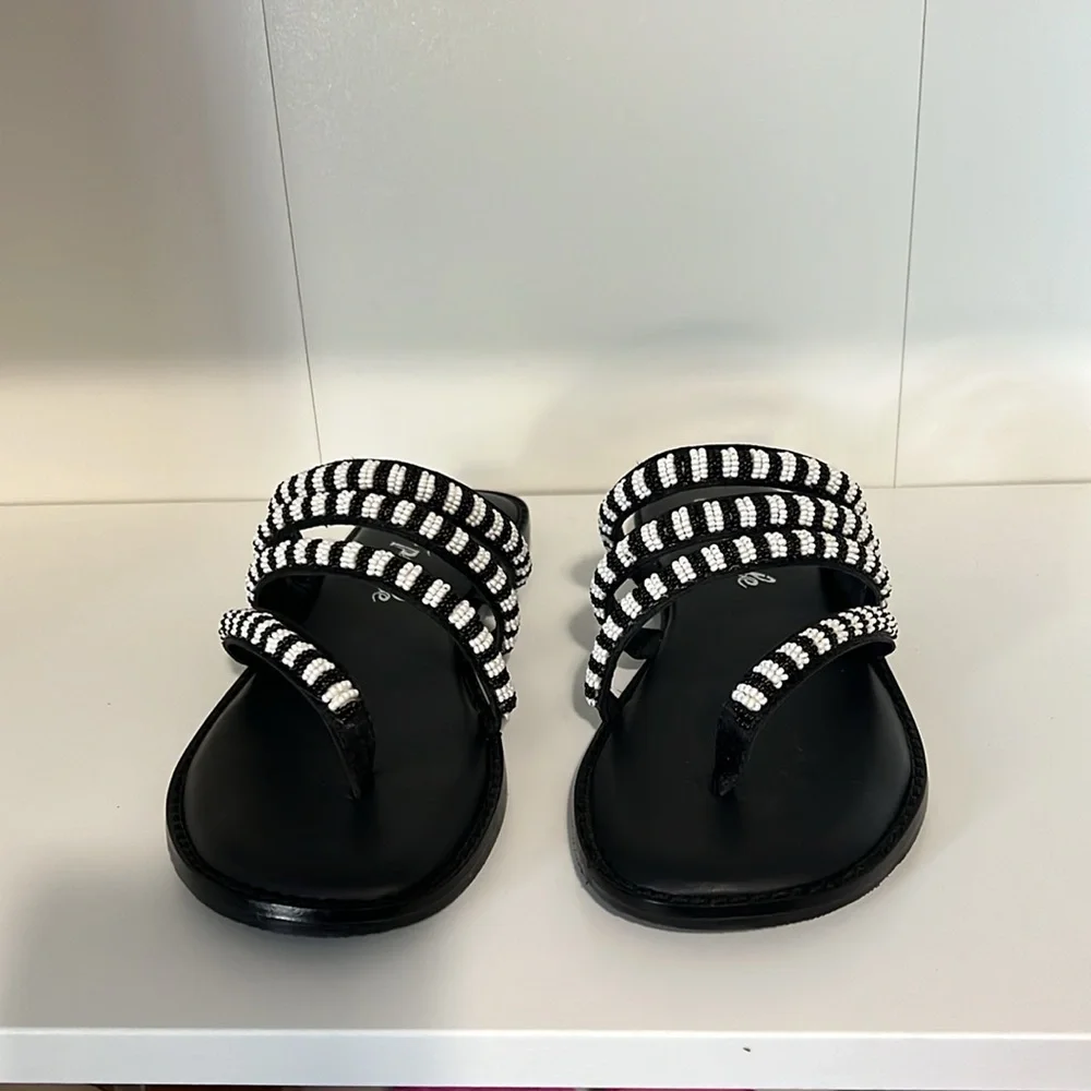 NWT FREE PEOPLE BEATRICE BEADED SANDAL - Picture 3 of 9